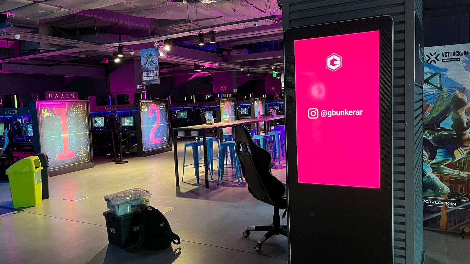 G-Bunker: señalética digital, vista principal