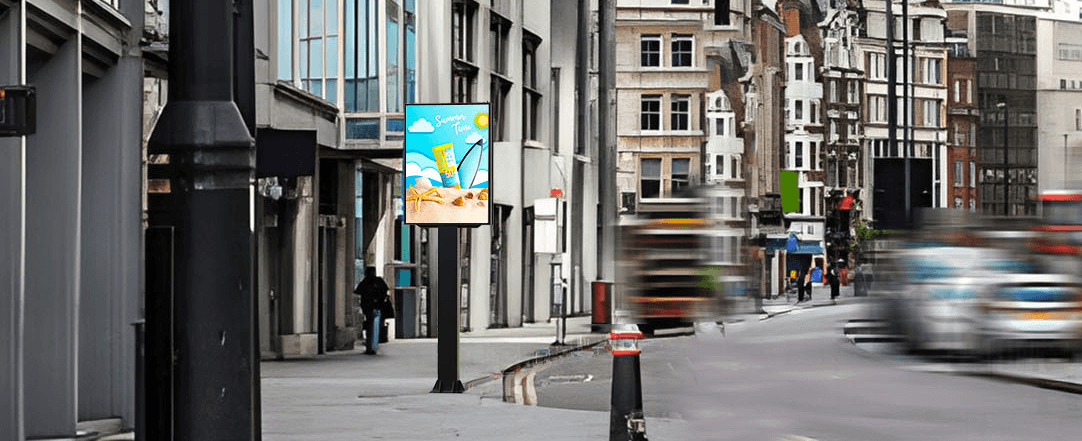 Tótem LED Outdoor con Pedestal — vista principal